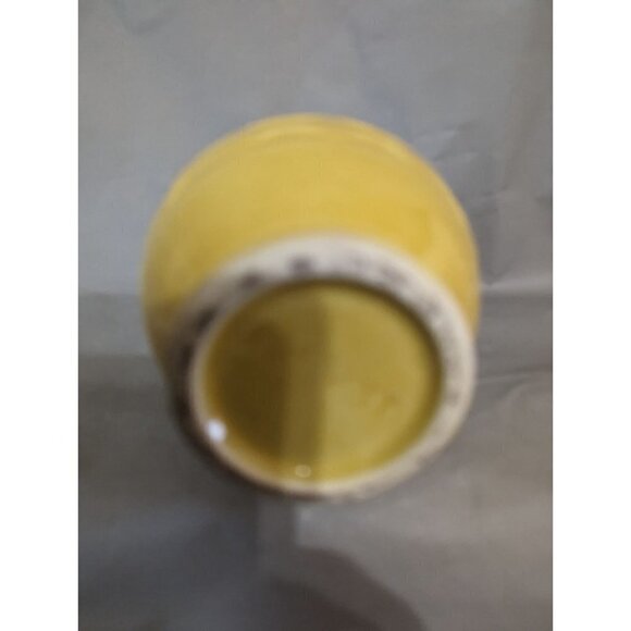 Vintage Pitcher yellow USA 808  home decor accents Farmhouse 8 in - Picture 8 of 10